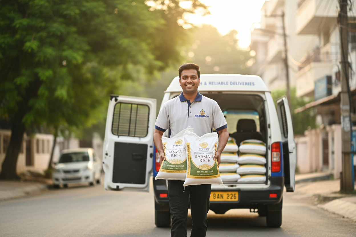 rice bags delivery business